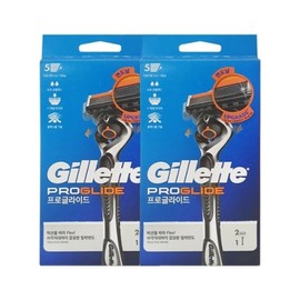 1 Progloride manual razor handle + 2 razor blades x2 / 프로글로라이드 매뉴얼 면도기 핸들 1입+ 면도날 2입 x2