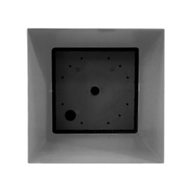 Bloem Tall Finley Tapered Square Planter: 20" - Cement Gray - Matte Textured Finish, 100% Recycled Plastic Pot, for Indoor and Outdoor Use, Gardening, 5 Gallon Capacity