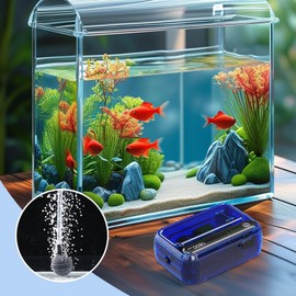 Aquarium Air Pump - Fish Tank Aerator USB Charging - Portable Adjustable Air Pump Quiet Aerator for Fish Tank Pond Hydroponics