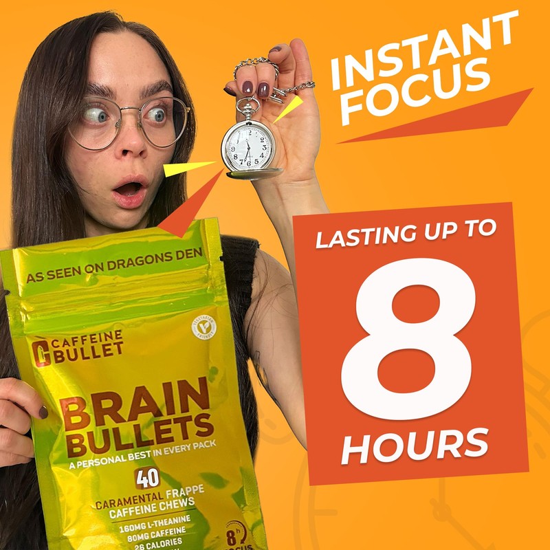 Caramel Frappe Focus Enhancing Coffee Chews – Nootropic Stack for
