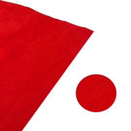 Teemall Red Suede Headliner Fabric with Foam Backing Automotive Roof Upholstery Headliner Fabric Craft Foam Backing for Car Replacement/Repair (60"×120")