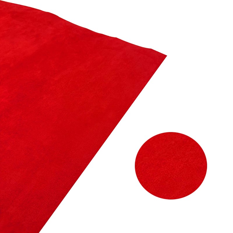 Teemall Red Suede Headliner Fabric with Foam Backing Automotive Roof