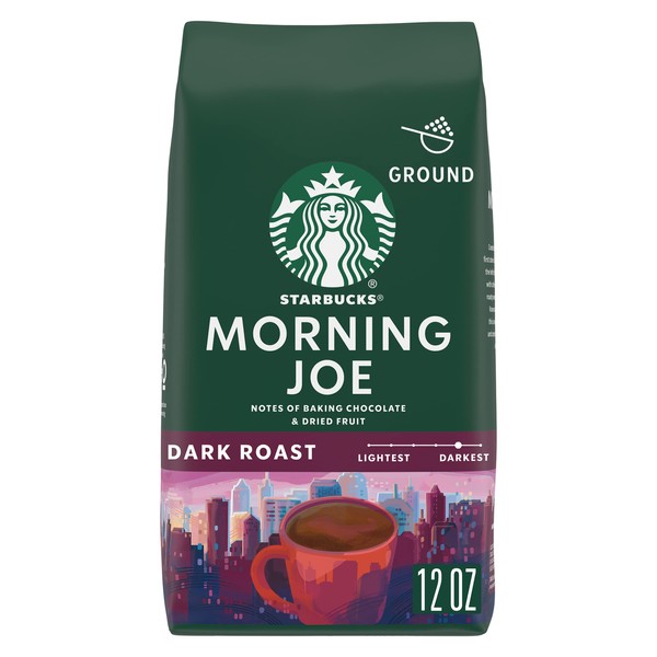 Starbucks Dark Roast Ground Coffee — Morning Joe — 100% Arabica — 1 bag (12 oz.)