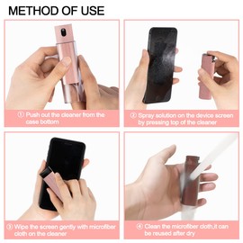 walrfid Touchscreen Mist Cleaner Spray, walrfid Electronic Screen Cleaner for TV, Laptop, Tablet, PC, Computer Monitor LCD Flat Screens, Eyeglasses - Pink