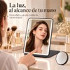 Espejo con Luz de Viaje Plegable,Espejo Maquillaje y Espejo Pequeño