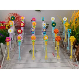 24 Packs Bulk Mini Flowers Shape Bubble Wands, Boys and Girls Holiday Party Favors Student Summer Party Supply