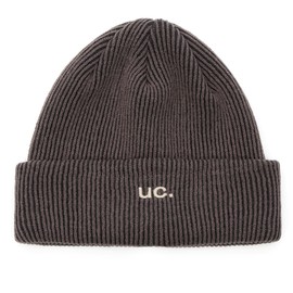 UNDERCONTROL Signature Tone in Tone Logo Embroidery Unisex Autumn Winter Thick Two-Tone Roll-Up Beanie Made in Korea Ha, gray