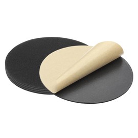 PATIKIL 4.7 Inch Diameter Lamp Base Felt 5Pack 2mm Thick Foam Adhesive Non-Slip EVA Protection Pad Mat for Lamp Furniture DIY Craft, Black