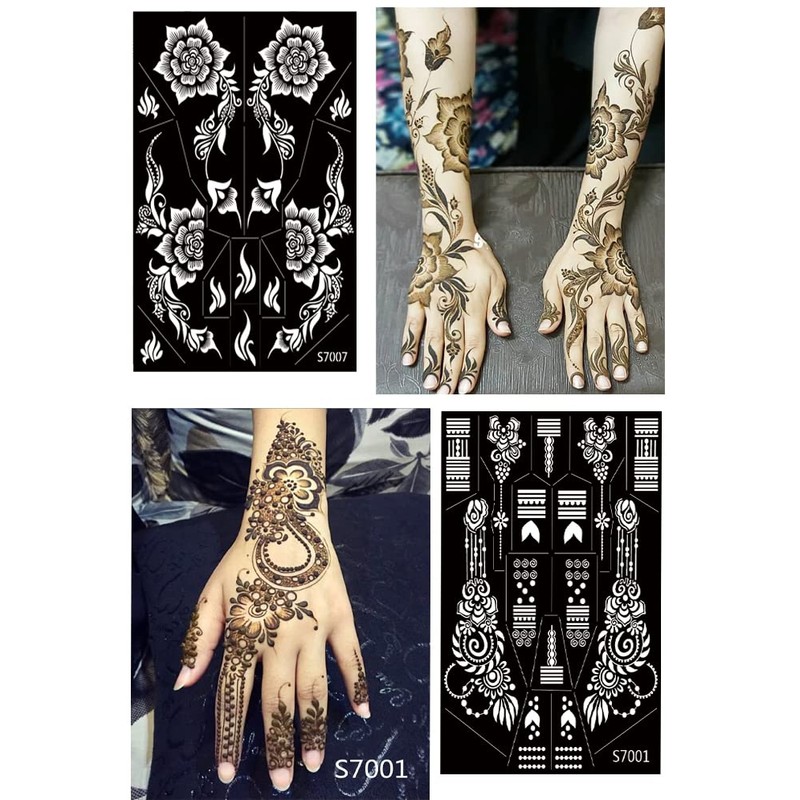 XMASIR 10 Sheets Tattoo Stencils 20 Pcs Arm Hand Tattoo