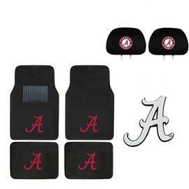 Alabama Crimson Tide 4 Pc Carpet Floor Mats