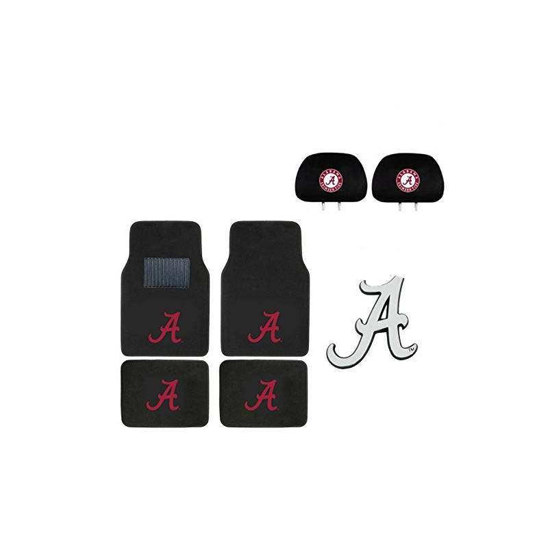 Alabama Crimson Tide 4 Pc Carpet Floor Mats
