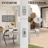 HIEMEY Brushed Satin Nickel Exterior Door Knob with Deadbolt and