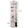 Aosute 360° Rotating Shoe Storage Tower, White, 7-Tier Display Rack
