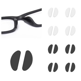 SooGree Adhesive Eyeglass Nose Pads, 8 Pairs Comfort Soft Silicone Cushion Glasses Nose Pad, Anti Slip Pressure Relief Heighten Air Chamber 2.5mm Thick Nose Pads for Glasses Sunglasses