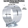 Vitonsbay 5 inch Exhaust Clamp, Lap Joint Exhaust Band Clamp
