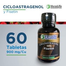 VERALIFE | Suplemento Alimenticio - Cicloastragenol y Fisetin - 60 Tabletas | 100gr Multivitaminico para Hombres - Multivitaminico para Mujer | Nutricion y Energia para tu Organismo