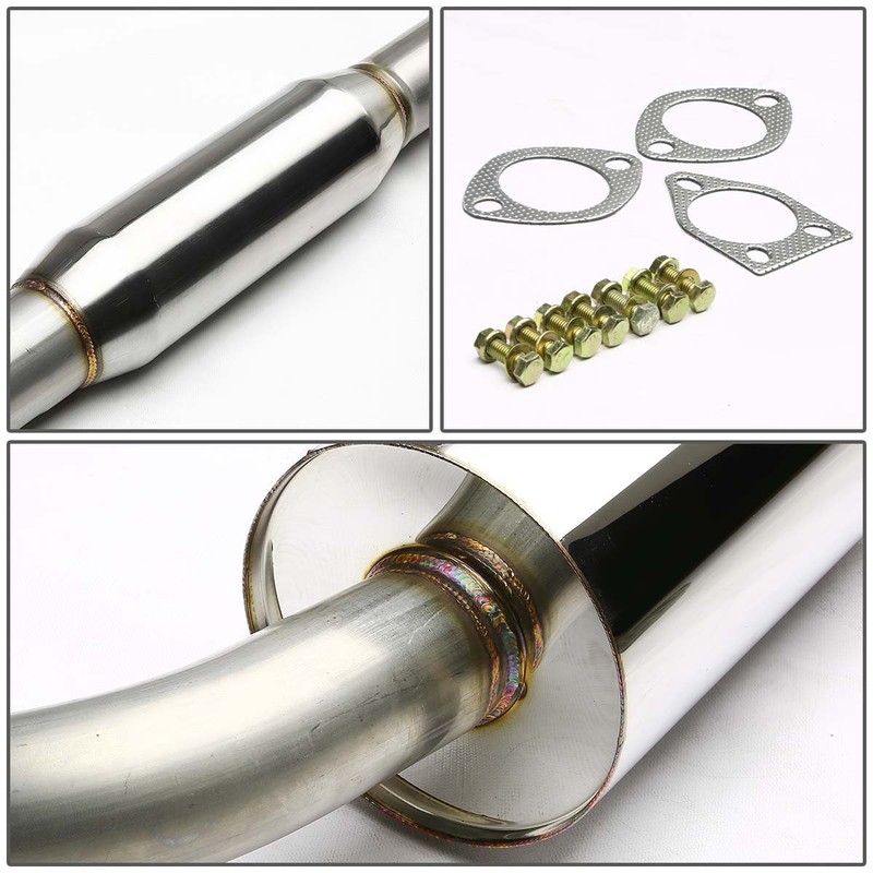 DNA Motoring CBEME00L4NRT Stainless Steel Cat back Exhaust System