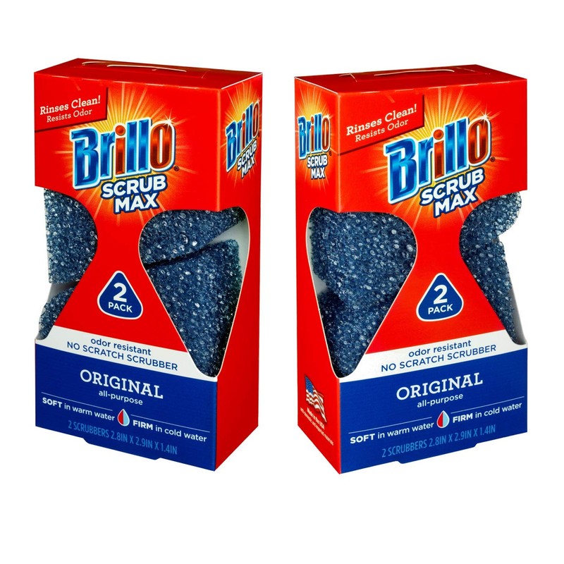 Brillo Scrub Max Heat Activated Sponges, Strong & Long Lasting,