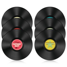 Leptetek 6PCS Real Vinyl Records, Lot of 12" Vinyl Records for Crafts & Decoration, Vinyl Record Decorations for Wall Aesthetic, 70s 80s 90s Rock & Roll Music Party Decor