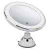 Suction Cup Makeup Mirror 10x with 3 Light Colors Battery