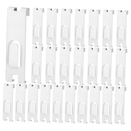25Pcs Notch Hooks Notch Display Hooks for Wire Grid Utility Notch Grid Wall Hangers for Photo Frame Panel Home Painting Arts, White