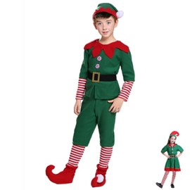 Funjoyz Elfenns Christmas Costume for Children, Boys and Girls, Elfenns Christmas Costumes for Children, Christmas Children's Dresses for Children, Carnival, Masquerade, New Year, Cosplay, Party,