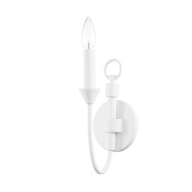 Troy-Standard B1001-GSW Cate - 1 Light Wall Sconce 14 inches Tall and 4.5 inches Wide - Gesso White