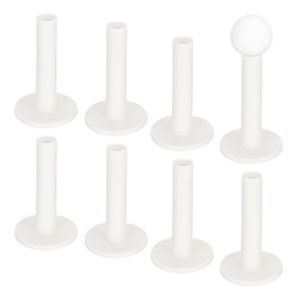 TIXIPEM 3.46IN Rubber Golf Tees [8PCS] - Flexible Stable Ball Holder Use for Home & Outdoor & Indoor Tall Training Driving Range - [White] Hitting Mats
