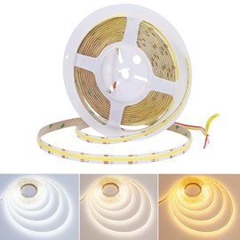 JOYLIT 24V COB LED Strip Lights White CCT 2700K-6000K 610LM/FT Ultra Bright, UL Listed 16.4ft 640LEDs/M High Density CRI 92+ 90W Dimmable Tunable White LED Tape Light for Commercial, Residential