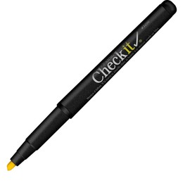 Check it, 2 paquetes de plumones marcadores/detectores de billetes falsos, (3 plumones por paquete)