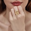 Cicy Bell Initial Rings for Women 14k Gold Plated Cubic