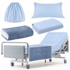 SmoothNovelty 4 Pcs Hospital Bed Sheets Set, Soft Knitted Standard