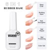 Vishine Beige Milk Rubber Builder Base Gel Nail Polish, 6