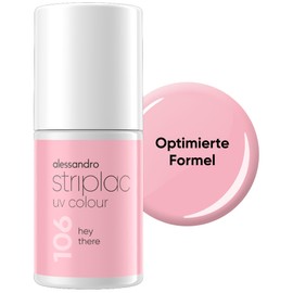 alessandro Striplac UV-Nagellack Hey There - Deckend & Kratzfest bis zu 15 Tage - Leichtes Auftragen - Schonende Abziehtechnologie - Vegan - Rosa, 6,5ml