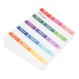 PATIKIL Name Tag Stickers, 405 Pcs Hi My Name is Stickers Removable Labels for Clothes Daycare Classroom Office Meeting, Mixed Colors