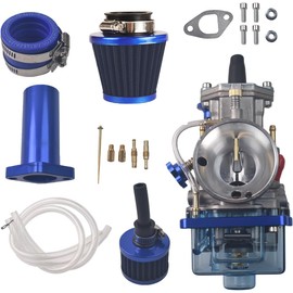 Upgrade PWK 24mm Carburetor Air Filter Intake Pipe Manifold Kit For Coleman CT200U BT200X For Baja Warrior MB200 For Predator 212cc 196cc Non Hemi Honda GX160 GX200 6.5hp Engine Mini Bike Kart Black