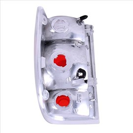 SPPC Chrome Euro Tail Lights Assembly Set for Ford Ranger - (Pair) Includes Driver Left and Passenger Right Side Replacement