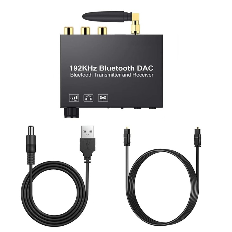 Dpaaoyer 192KHz Bluetooth DAC Converter Wireless Audio Transmitter Receiver Digital