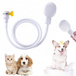 Tap Shower Attachment for Bath, Single Tap Shower Attachment Push on Rubber Shower Hose and Head Washing Hand Held Portable Pet Shower Attachment for Bath Taps