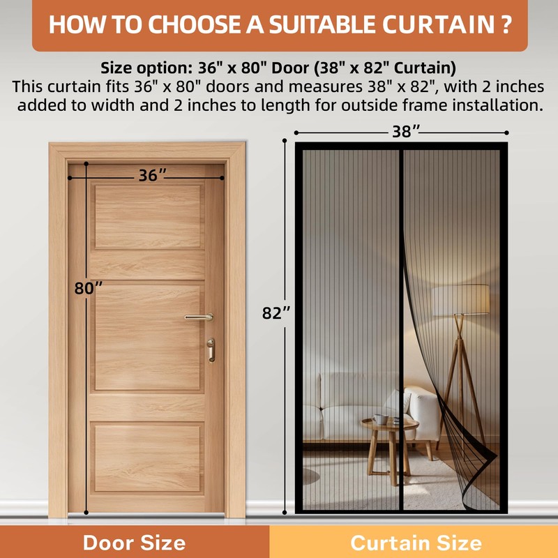 METAONLY Magnetic Screen Door Mesh, Works for Patio, Sliding Door,