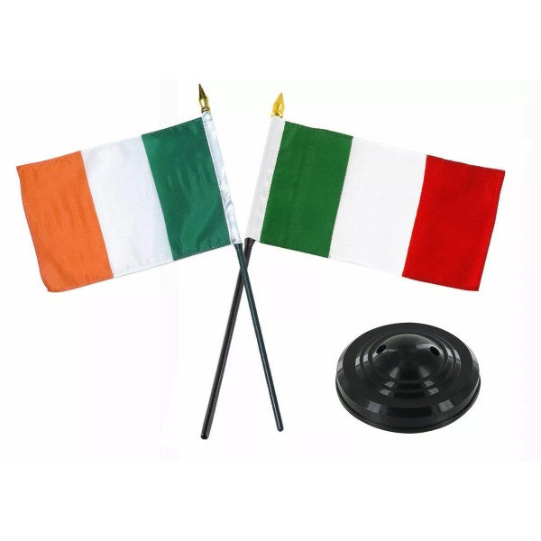 RFCO Italy Italian w/ Ireland Irish Flag 4"x6" Desk Set
