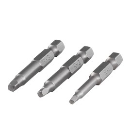 Wolfcraft 1266000 50mm Long Safety Screwdriver Blades with 1/2/ 3 Square Plus
