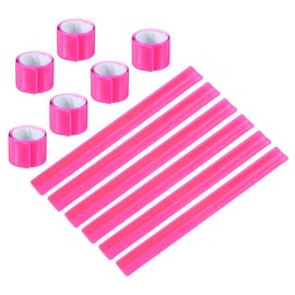 PATIKIL Reflective Slap Bands, 20 Pcs Reflector Band Snap Bracelet Armbands High Visibility Safety Reflectors Wrist Strap Strips for Night Jogging Cycling Running Hiking, Pink