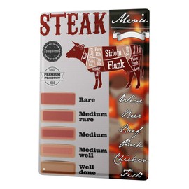 Tin Sign Kitchen Beef steak