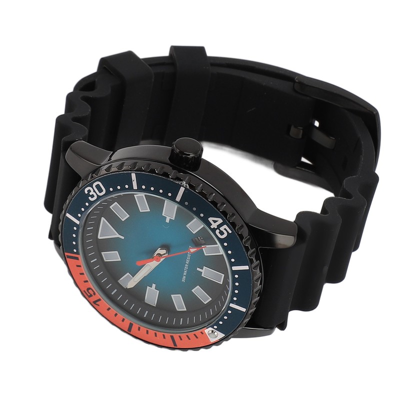 Rotating Bezel Watch Luminescent Automatic Date Analog Display Calendar Waterproof