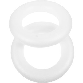 Balls Circles Foam Wreath Forms 2pcs Craft Foam Ring Foam Circles Round Rings for Wreath DIY Crafts Christmas Holidays Decorations Sheets Wreath Frame