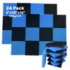 yxijzlg24 Pack Acoustic Foam Panels，2“ x 12” x 12” Sound