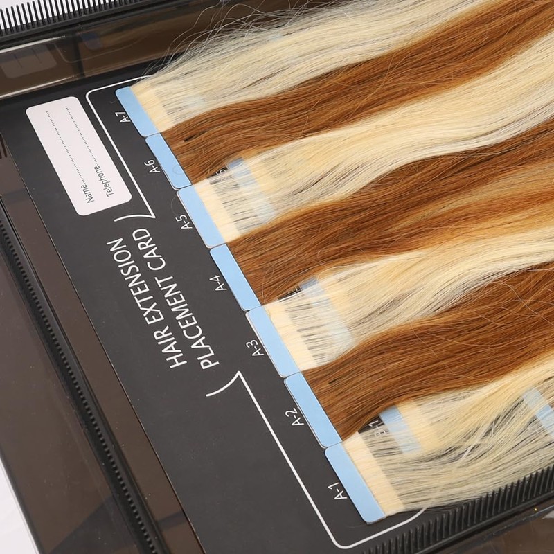GlamorDove Tape in Hair Extension Tool Kit Paper Card Hair