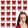 100 Pcs Valentine's Day Lollipop Paper Cards Red Love Heart