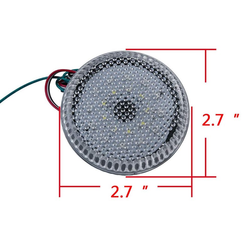 PAISION Clear Lens Rear Bumper Reflector LED Brake Tail Light